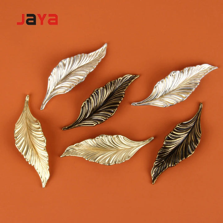 Carry Cast Chrome DoorLeaf Shape Cupboard Handles Basket with Handle for Interior Door Cover Modern Handle