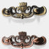 JAYA Antique Metal Drop Bail Cabinet Pull Handles Vintage Brass Finish for Kitchen Drawer Dresser Wardrobe Furniture