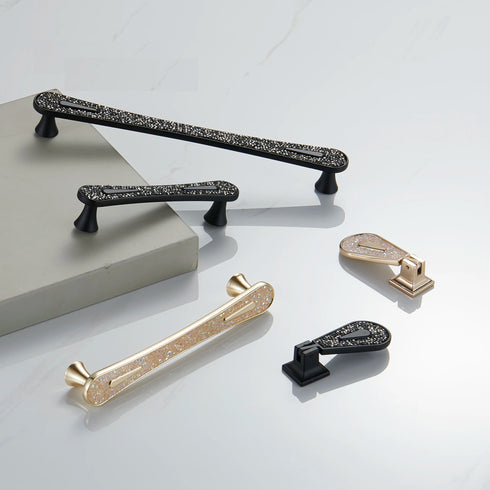 JAYA Wholesale Furniture Door Drawer Kitchen Handles Zinc Home Black and White Cabinet Pull Drawer Handle Aluminum Door Knob