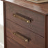 JAYA Solid American Walnut Cabinet Handles Drawer Pulls and Knobs with Brass Accents for Kitchen Wardrobe Cupboard Furniture
