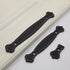 JAYA Nordic Brown Black Leather Strap Cabinet Pull Handles Antique Bronze Knobs for Wardrobe Drawers