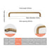 JAYA Solid Brass Yellow Bronze Cabinet Pull Handles French Retro Minimalist Long Round Bar for Wardrobe Doors Drawers