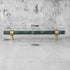 JAYA Luxury Marble and Brass Cabinet Handles Green White T Bar Pulls Knobs for Kitchen Cabinets Drawers and Wardrobes