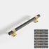 JAYA Black Gold Fluted Cabinet Pull Handles Modern Ribbed Bar Drawer Wardrobe Cupboard Kitchen Furniture Hardware Multiple Sizes