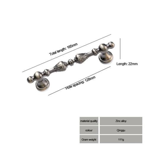 JAYA Classical Zinc Alloy Cabinet Handles Antique Brass Decorative Drawer Pulls Retro Pendant Knobs for Kitchen Bedroom