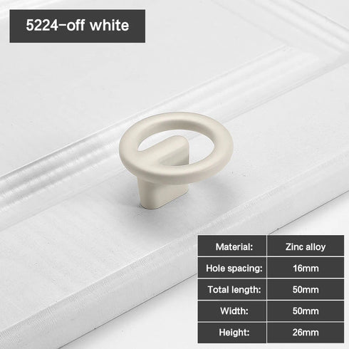 JAYA Modern Colorful Zinc Alloy Half Moon Cabinet Handles and Round Knobs for Kitchen Wardrobe Drawer Furniture