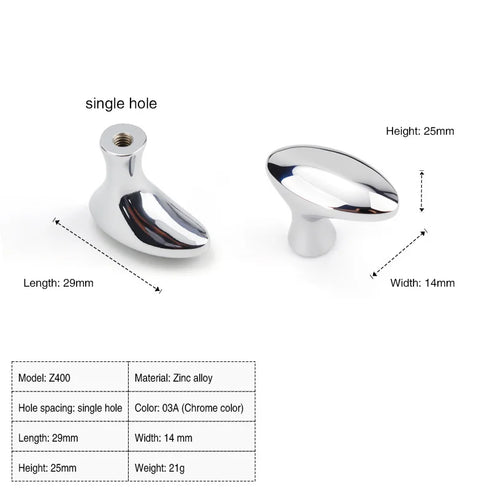 JAYA Furniture Hardware Modern Simple Semicircular Silver Pulls Wardrobe Door Knobs Zinc Alloy Handle
