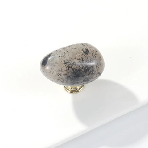 JAYA Stone Door Knobs Vintage Natural Agate Stone Cabinet Knobs Modern Kitchen Wardrobe Furniture Door Handle