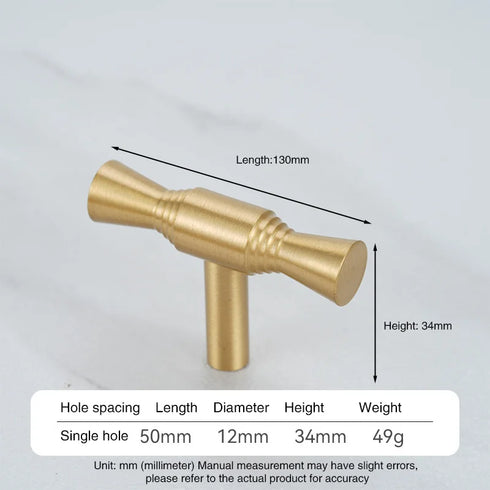JAYA Solid Brass Cabinet Pull Handles and Knobs Satin Gold Furniture Hardware for Kitchen Drawers Wardrobe Doors