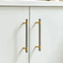 JAYA Stainless Steel and Brass Base Furniture Kitchen Cabinet Pull Handle Drawer and Dresser Pulls Knobs Pulls Handles Door Knob