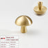 JAYA Modern Simple Single Hole Drawer Cabinet Bedside Table Creative Mushroom Head Small Handle Made Brass Living Room Durable