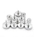 JAYA Threaded Adjustable Furniture Leveling Feet with Round Metal Base and Plastic Pad for Table Chair Cabinet