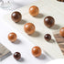 JAYA Round Wooden Cabinet Knobs Natural Wood Drawer Pulls for Wardrobe Cupboard Dresser Furniture