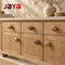 JAYA Natural Pebble Stone Cabinet Knobs with Brass Base Mini Drawer Pulls for Kitchen Wardrobe and Furniture Doors