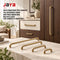 JAYA Solid Brass Yellow Bronze Cabinet Pull Handles French Retro Minimalist Long Round Bar for Wardrobe Doors Drawers