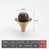 JAYA Nordic Natural Stone Ball Cabinet Knobs with Brass Base Single Hole Drawer Pulls for Dresser Wardrobe Shoe Cabinet