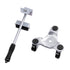 JAYA 5 Piece Furniture Lifter Mover Set with 4 Silver Triangular 3 Wheel Roller Dollies for Sofa Cabinet Appliance