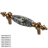JAYA High Quality Ceramic Zinc Alloy Handle American Style Cabinet Wardrobe Shoe Cabinet Drawer Kitchen Door Single Hole