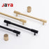 JAYA Modern Luxury Golden Brass Furniture Drawer Cupboard Pull Knobs Kitchen Cabinet Handles for Bedroom Villa & Outdoor Use