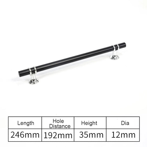 JAYA Polished Gold Aluminum Fluted Cabinet Pull Handle Two Hole Drawer Handle for Kitchen Wardrobe Furniture