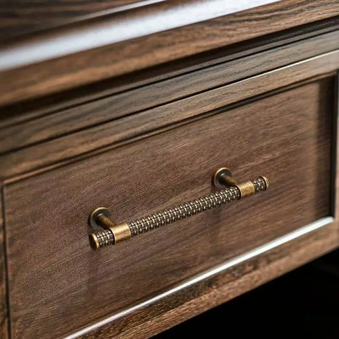 JAYA Antique Bronze Textured Cabinet Handles and Knobs Retro Zinc Alloy Drawer Pulls for Wardrobe Wine Cabinet Furniture