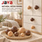 JAYA Natural Wooden Round Ball Cabinet Knobs in Multiple Sizes for Drawers Wardrobes Dressers and Cupboards