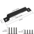 JAYA Matte Black Carbon Steel Barn Door Pull Handle with Mounting Screws for Wooden Sliding Cabinet Kitchen Partition Door