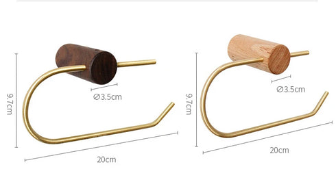 JAYA Modern Simple Bathroom Wall Mounted Multifunctional Brass Toilet Paper Towel Rack Perforated Toilet Paper Holder