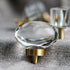JAYA Modern Light Luxury Hotel Kitchen Wardrobe Drawer Handle Single Hole Transparent Crystal Cupboard Handles
