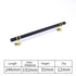 JAYA Polished Gold Aluminum Fluted Cabinet Pull Handle Two Hole Drawer Handle for Kitchen Wardrobe Furniture