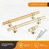 JAYA Gold Zinc Alloy T Bar Cabinet Pull Handles and T Knobs 64 96 128mm for Kitchen Wardrobe Drawer Cupboard