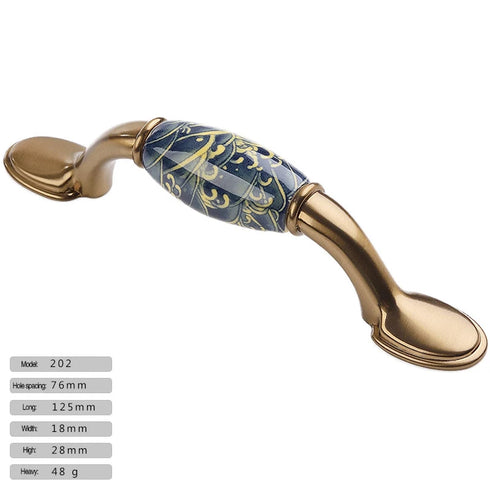 JAYA High Quality Ceramic Zinc Alloy Handle American Style Cabinet Wardrobe Shoe Cabinet Drawer Kitchen Door Single Hole