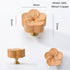 JAYA High Quality Wholesale Wooden Round Cabinet Knob with Vintage and Unique Cloud Flower Shape Door Knob