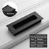 JAYA Modern Aluminum Alloy Recessed Cabinet Handles Black Silver Flush Finger Pulls for Kitchen Drawers Wardrobes Furniture