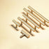JAYA Brushed Brass Finish T-Bar Cabinet Pull Handles Smooth Round Gold Drawer Knobs for Kitchen Cupboard Wardrobe Furniture
