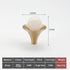 JAYA Nordic Natural Stone Ball Cabinet Knobs with Brass Base Single Hole Drawer Pulls for Dresser Wardrobe Shoe Cabinet