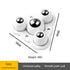 JAYA Mini Universal 4-Ball Transfer Caster with Steel Rollers and Nylon Base for Furniture Storage Boxes