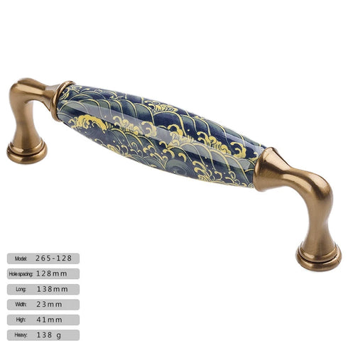 JAYA High Quality Ceramic Zinc Alloy Handle American Style Cabinet Wardrobe Shoe Cabinet Drawer Kitchen Door Single Hole