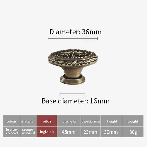JAYA Antique Bronze Solid Brass Cabinet Handles Wardrobe Pull Cupboard Door Knob Kitchen Accessories Retro Furniture Hardware