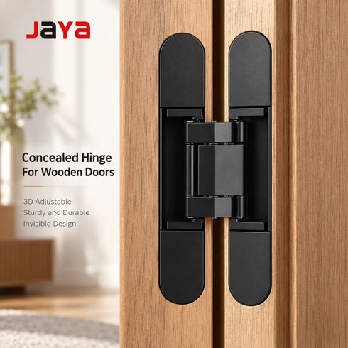 JAYA Wooden Door Installation Concealed Hinge Zinc Alloy H Three-dimensional Adjustable Hinge