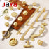 JAYA Brass Cabinet Knobs and Handles Luxury Gold Decorative Single Hole Knobs and Furniture Drawer Pulls for Kitchen Wardrobe