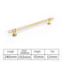 JAYA Polished Gold Aluminum Fluted Cabinet Pull Handle Two Hole Drawer Handle for Kitchen Wardrobe Furniture