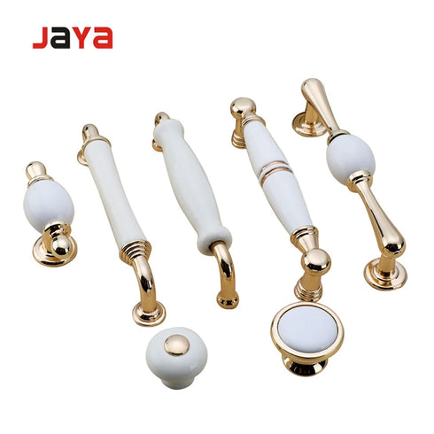 JAYA Europe Type Is Contracted Generous Circular Ceramic Modern Kitchen & Bedroom Cabinet Handle