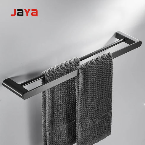 JAYA Gunmetal Copper Single Towel Bar Wall Mounted Bathroom Towel Rack Rust Resistant Bath Hardware
