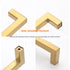 JAYA Modern Aluminum Alloy Cabinet Pull Handles Square Bar Drawer Handles Chrome Satin Gold Black