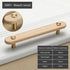 JAYA Solid American Walnut Cabinet Handles Drawer Pulls and Knobs with Brass Accents for Kitchen Wardrobe Cupboard Furniture
