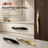 JAYA Modern European Black and Gold Metal Cabinet Pull Handles for Kitchen Drawers Wardrobe and Furniture Doors