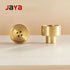 JAYA Solid Brass Round Button Design Cabinet Knobs for Kitchen Drawer Wardrobe Door Dresser Furniture Hardware
