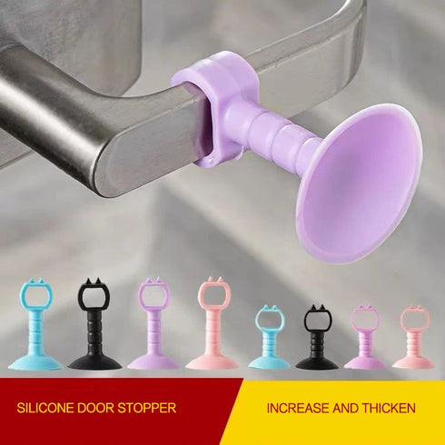 JAYA Silicone Suction Cup Door Handle Stopper No Drill Quiet Wall Protector Door Holder for Bedroom Bathroom Home Hardware