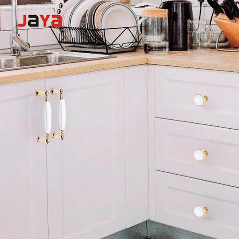JAYA Europe Type Is Contracted Generous Circular Ceramic Modern Kitchen & Bedroom Cabinet Handle